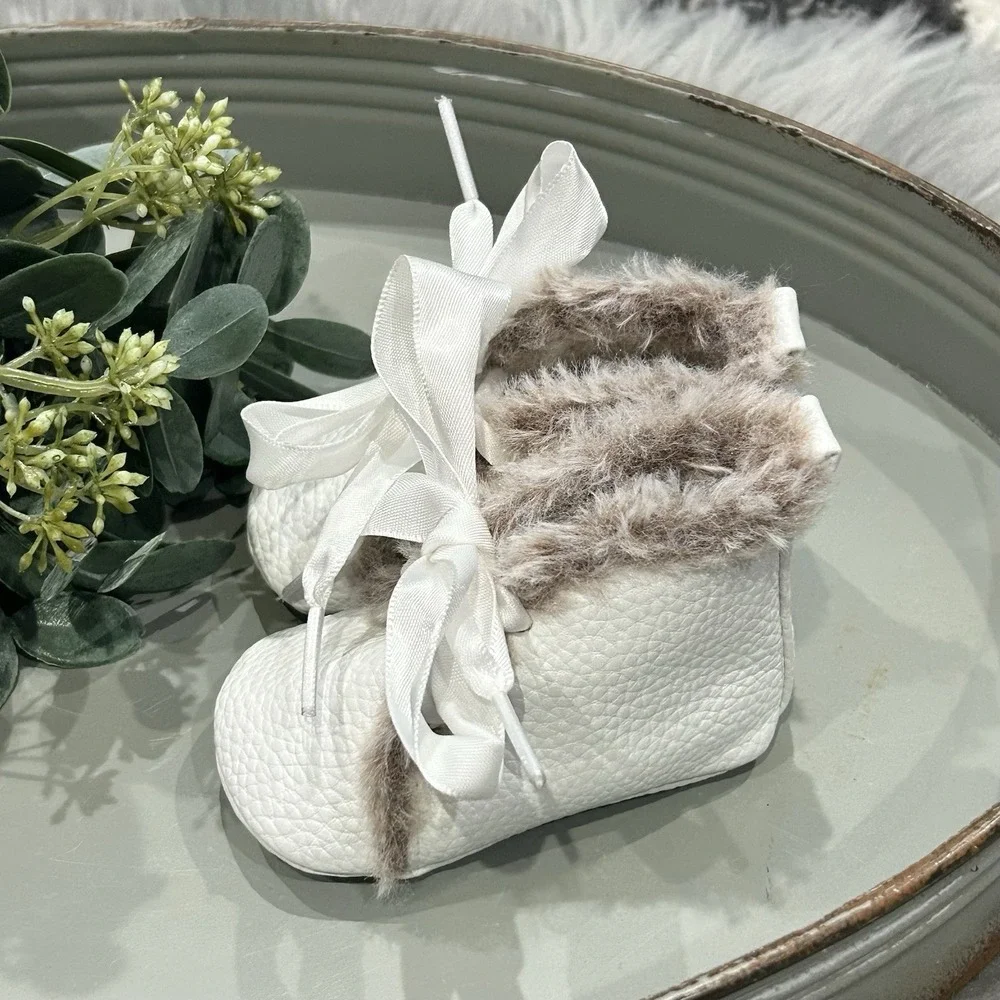 Toddler Girls Anti Slip Soft Sole Winter Warm Crib Shoes 0-6‎ Month